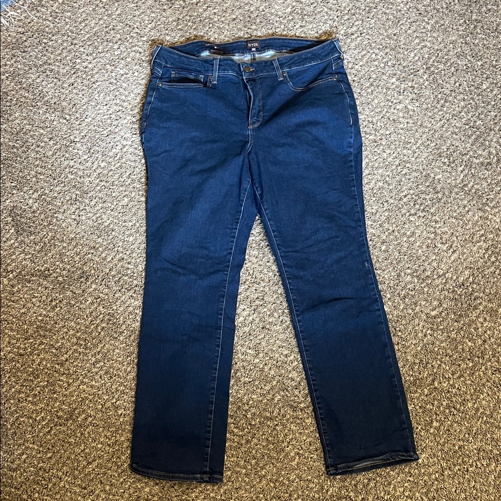 NYDJ Dark Blue Straight Leg Jeans